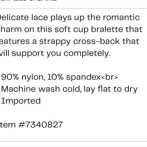 Wishlist Crossback Lace Bralette - Picture 6 of 6